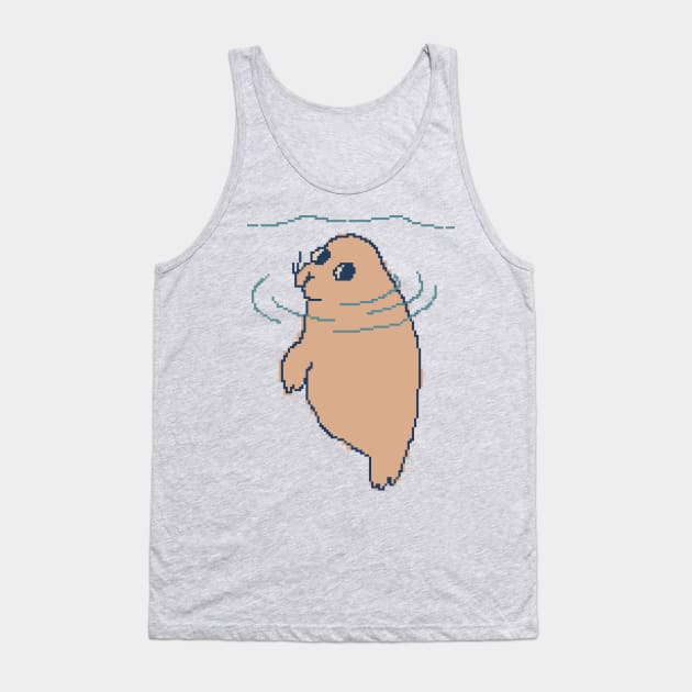 Cute Floating Seal Tank Top by pxlboy